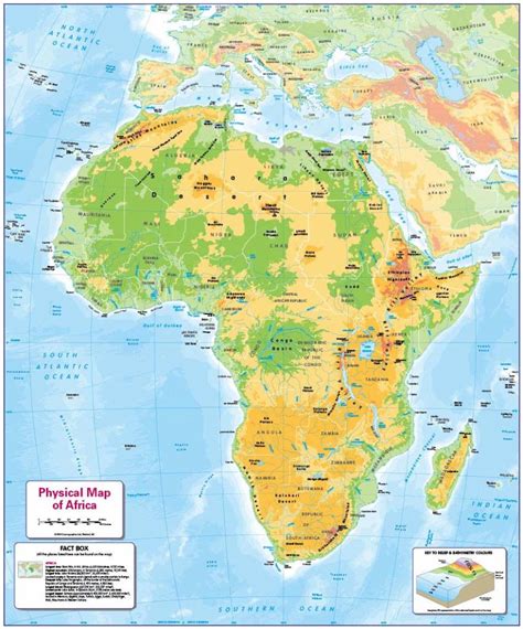 physical map of africa for kids